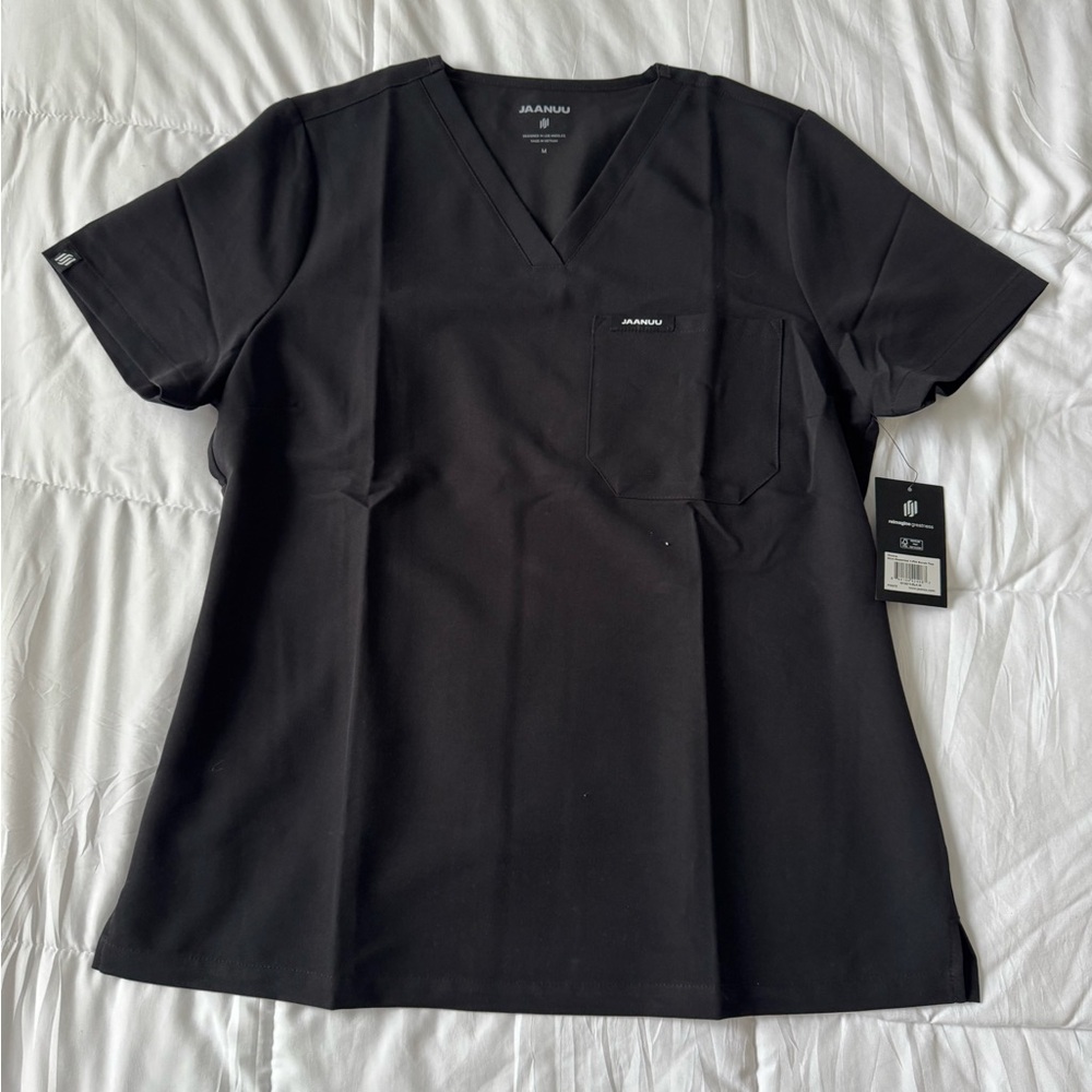 Jaanuu Dark Brown V-Neck Scrub Top